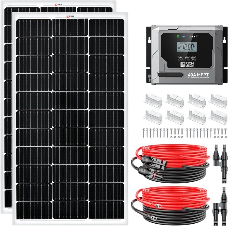 rich solar 200 watt 40 amp solar panel charge controller kit 768x761